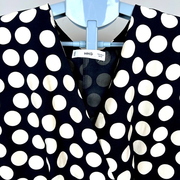 MANGO Polka Dot Print Wide Leg Sleeveless Jumpsuit - Picture 8 of 14